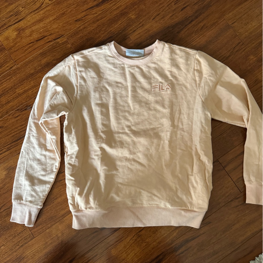 pink fila crewneck
